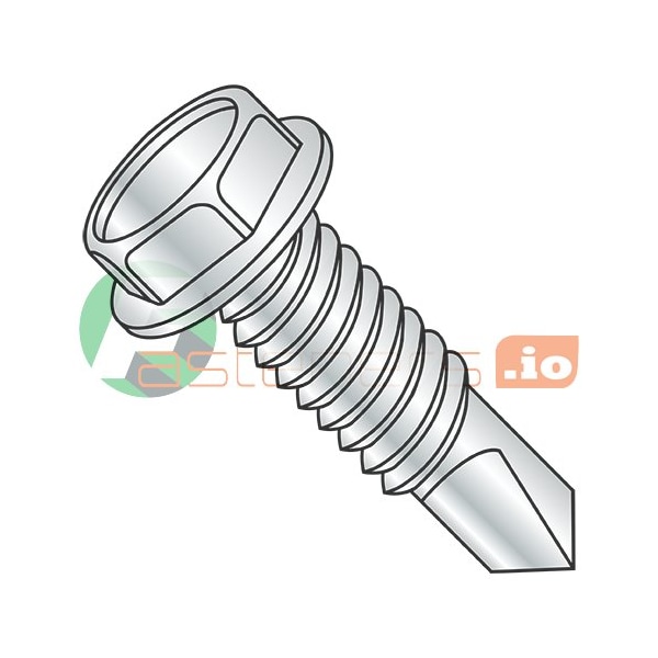 Newport Fasteners Self-Drilling Screw, #12-24 x 1-1/2 in, Zinc Plated Steel Hex Head Hex Drive, 2000 PK 215757 - main